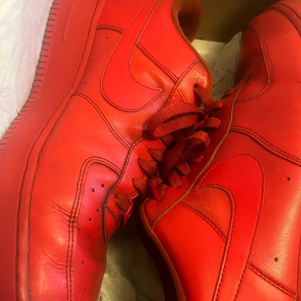 $50 Shoe Sale, Men's Air Force One Red Low, Size 13
